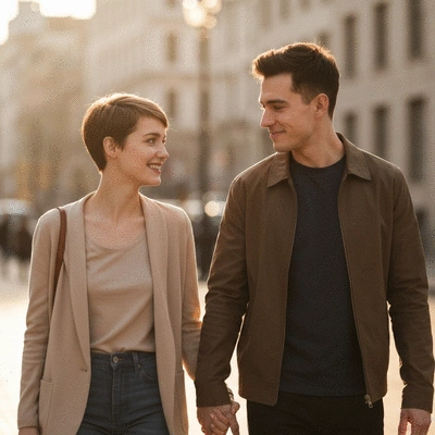 Couple holding hands, showing emotional support