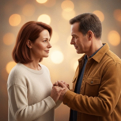 Couple holding hands, symbolizing support